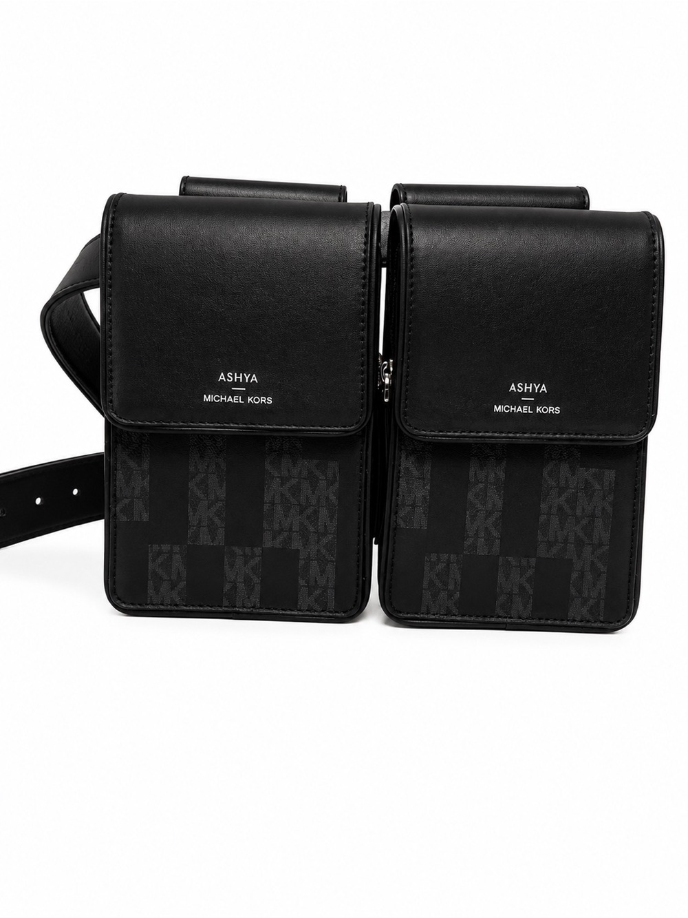 NWT Michael Kors x ASHYA Double Pouch Utility Belt Bag Black Limited Edition